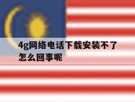 4g网络电话下载安装不了怎么回事呢