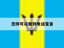 怎样可以做到电话变音