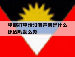电脑打电话没有声音是什么原因呢怎么办的简单介绍