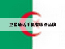 卫星通话手机有哪些品牌