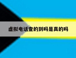 虚拟电话查的到吗是真的吗