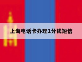 上海电话卡办理1分钱短信的简单介绍