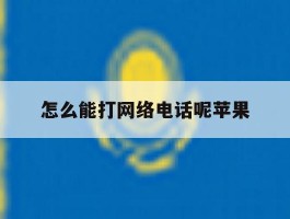 怎么能打网络电话呢苹果