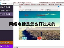 网络电话是怎么打过来的