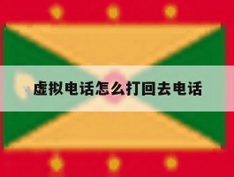 虚拟电话怎么打回去电话
