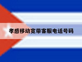 孝感移动宽带客服电话号码