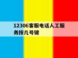 12306客服电话人工服务按几号键