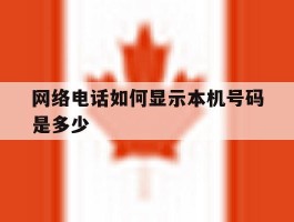 网络电话如何显示本机号码是多少