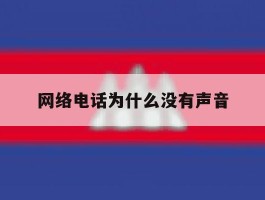 网络电话为什么没有声音