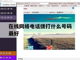 在线网络电话拨打什么号码最好
