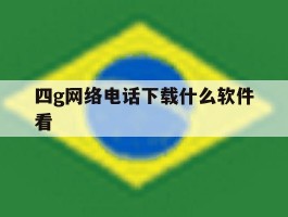 四g网络电话下载什么软件看