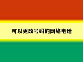 可以更改号码的网络电话
