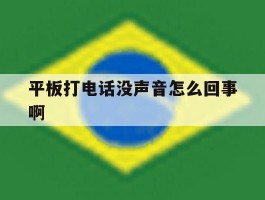 平板打电话没声音怎么回事啊