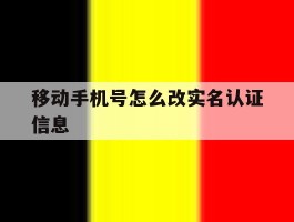移动手机号怎么改实名认证信息