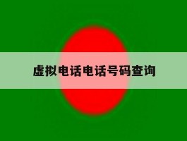 虚拟电话电话号码查询
