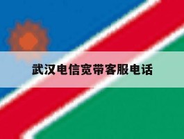 武汉电信宽带客服电话