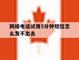 网络电话试用5分钟短信怎么发不出去