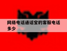 网络电话通话宝的客服电话多少