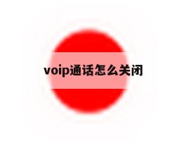 voip通话怎么关闭