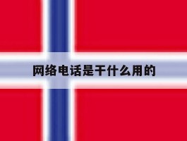 网络电话是干什么用的