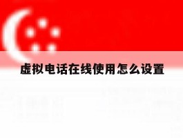 虚拟电话在线使用怎么设置