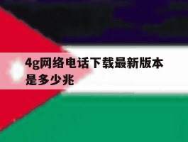 4g网络电话下载最新版本是多少兆