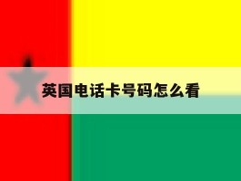 英国电话卡号码怎么看