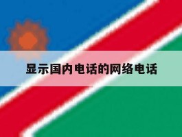 显示国内电话的网络电话