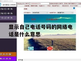 显示自己电话号码的网络电话是什么意思