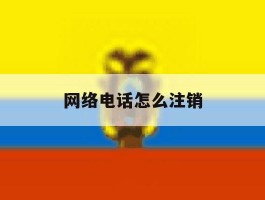 网络电话怎么注销