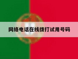 网络电话在线拨打试用号码