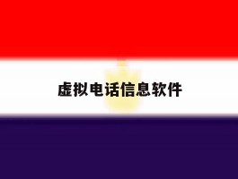 虚拟电话信息软件