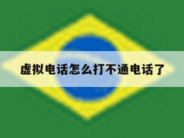虚拟电话怎么打不通电话了