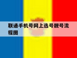 联通手机号网上选号靓号流程图的简单介绍