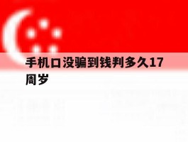 包含手机口没骗到钱判多久17周岁的词条