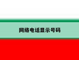网络电话显示号码