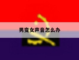 男变女声音怎么办