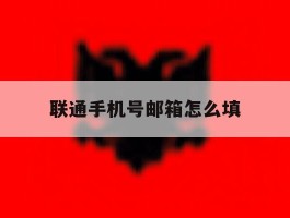 联通手机号邮箱怎么填