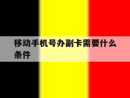 移动手机号办副卡需要什么条件