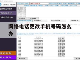 网络电话更改手机号码怎么办